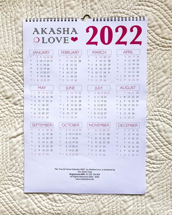 Months, The You-Ni-Verse Calendar 2022